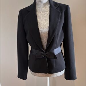 Anne Klein Black Blazer with Bow Detail